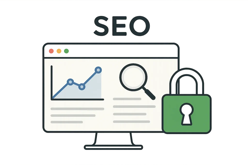 SEO és adatbiztonság egy modern weboldalon.